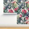 Floral Tropical Garden Vintage Inspired Botanical Leaves Home Decor Kitchen Decor Custom Removable Wallpaper by Spoonflower Peel & Stick Wallpaper 2FT Wide